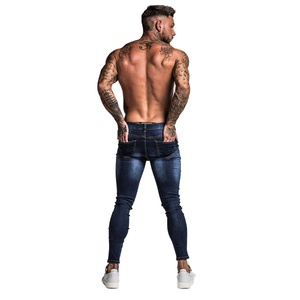 Nuevos Jeans Rectos para Hombre, de Mezclilla Transpirable, con Botones, Casuales de Primavera/Verano, Corte Medio, Desgastados, Elásticos, Ajuste Regular - Product Image 5