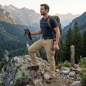 TESSUTO Men's Convertible <b>Cargo</b> Hiking Pants Waterproof Quick Dry Zip off Leg Outdoor Trekking Stretch Travel Workwear - Product Image 5