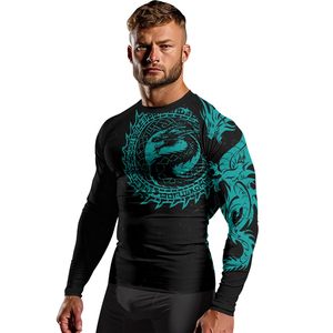 Factory Custom Unisex Rashguard UPF 50 Team Wear Sublimation Anti Odor Breathable Compression Polyester Wholesale OEM OEM UPF 50 - Product Image 4