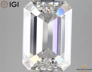 Elección perfecta 3,50 quilates Increíble forma de Esmeralda Diamante CVD Lab Grown 10,57 MM VS1 Clarity E Color con certificado IGI - Product Image 4