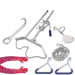 Juego de Extractor de Terneros con Cadenas Obstétricas, Asas y Guantes para Parto Animal, Herramientas Veterinarias Duraderas para Ayudar en el Parto - Product Image 3