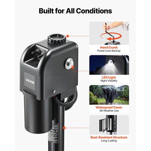 Sollevatore Elettrico per Rimorchio da 7500 Libbre con Luce LED e Copertura Protettiva Impermeabile per Accessori Esterni di Camper e Roulotte - Product Image 6