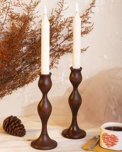 Juego de Portavelas de Madera Vintage, Alta Calidad, Duradero, Hecho a Mano, Decoración Navideña para el Hogar, Estilo Artístico - Product Image 5