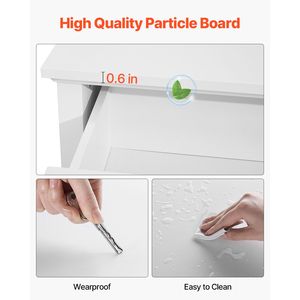 <b>6</b> <b>Drawer</b> Wooden Dresser with Sliding Anti-tip Device Retro Minimalist Closet Storage for TV Basement Application - Product Image 5