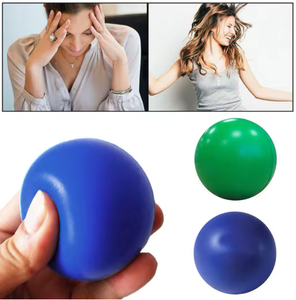 Ballon d'exercice portable en EPP 50 mm pour la relaxation musculaire et le soulagement du stress, idéal pour l'entraînement physique, couleurs bleu et vert - Product Image 1