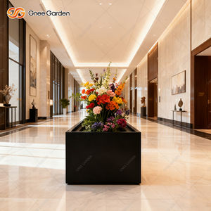 Jardinière carrée en acier galvanisé noir de 133 L, écologique, facile à assembler, bac à fleurs pour jardin, utilisation en extérieur et en intérieur, installation rapide - Product Image 5