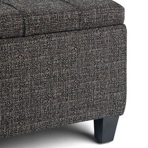 Tavolino da Caffè Harrison in Ebano con Contenitore, Sgabelli e Pouf Eleganti - Product Image 4