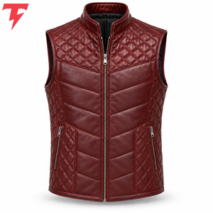 Wholesale <b>Men's</b> <b>Leather</b> <b>Vests</b> Custom Made Biker & Fashion <b>Vests</b> Bulk Supply Manufacturer <b>Men's</b> <b>Leather</b> <b>Vest</b> - Product Image 1