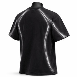 เสื้อยืดสตรีทแวร์วินเทจสีสันตามสั่ง ล้างสีแบบแอซิดวอช สำหรับผู้ชาย ผ้าฝ้ายถัก แห้งเร็ว ระบายอากาศดี รุ่นปี 2026 - Product Image 4