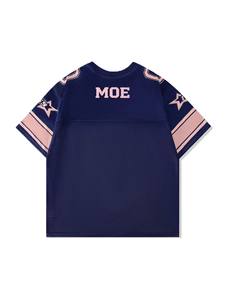 Crop top en maille pour femme de haute qualité, logo personnalisé, OEM, en gros, style maillot de football américain, streetwear, production - Product Image 4