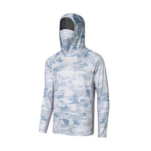Sudadera con Capucha de Manga Larga para Hombre con Protección Solar UPF 50, Estampado de Camuflaje, Camisa de Pesca para Exteriores, Anti-UV, Secado Rápido - Product Image 1