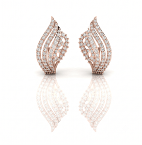 Pendientes de Aro con Diamantes Redondos de Corte Brillante, Joyería de Boda para Mujer, Diamantes Naturales y Cultivados en Laboratorio - Product Image 3