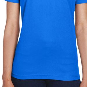เสื้อโปโลปักลายแจ็คแอนด์จิลสำหรับสุภาพสตรี แขนสั้น ติดกระดุม ผ้าฝ้ายระบายอากาศ ชุดลำลอง ชุดทำงาน คอปกคลาสสิก - Product Image 3