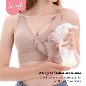 Sujetador de lactancia inalámbrico sin costuras para mujer, manos libres, para extraer leche materna - Product Image 4