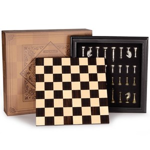 Handcrafted Acacia <b>Wood</b> Chess Set <b>Rustic</b> Brown Wholesale | Moradabad - Product Image 4