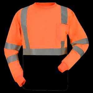 New Custom Made O-Neck Hi Vis Work Wear T-Shirts Men's High Visibility Short Sleeve Reflective Safety Breathable Customized - Product Image 5