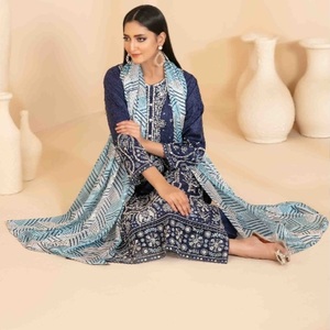 Indian and <b>Pakistani</b> Embroidery Work Three Piece Viscose Saari Salwar Kameez for Women On-<b>Eid</b> Sale <b>Dress</b> - Product Image 3