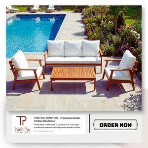 Monaco Sofa 3 seater <b>bench</b> Eco-friendly Outdoor Furniture Garden Acacia Wood Sofa Set Cushions <b>Foldable</b> for Hotels Villas - Product Image 6