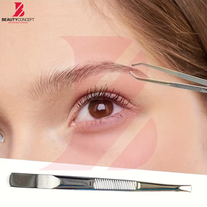 Ensemble de pinces à épiler de précision en acier inoxydable, pour le modelage des sourcils et l'élimination des poils incarnés, avec pointes inclinées et courbées - Product Image 3