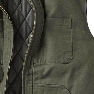 Gilet en toile de mode premium pour hommes, style minimaliste, veste sans manches, logo personnalisé, vêtements d'extérieur haut de gamme pour tenues quotidiennes élégantes - Product Image 4