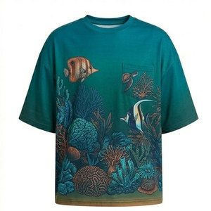เสื้อยืดพิมพ์ลายโอเวอร์ไซส์สำหรับผู้ชาย แฟชั่นใหม่ ดีไซน์กราฟิก ทรงหลวม ผ้าระบายอากาศ สวมใส่สบายทุกวัน - Product Image 1