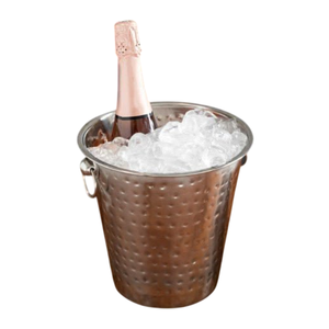 Cubo de Hielo para Champán Popular para Bares y Fiestas, Cubo de Hielo de Acero Inoxidable Plateado con Asa Lisa y Tapa - Product Image 3