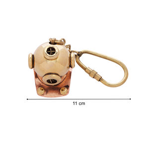 Porte-clés rond en laiton vintage léger fait main Shubham pour voiture et vélo, anneau porte-clés en métal finition laiton doré unisexe - Product Image 3