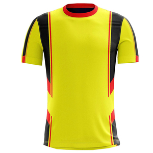 เสื้อฟุตบอลแบบสวมใส่ได้ทั้งชายและหญิง ลายทางหลากสี พิมพ์ลายแบบ Sublimation แขนสั้น ผลิตจากโพลีเอสเตอร์ 100% ทรงแอธเลติก เหมาะสำหรับทุกฤดูกาล ชุดทีม - Product Image 1