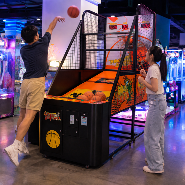 Adult Indoor Electronic Arcade Basketball Games Machines Coin Operated Competition Interactive Game Basketball Machine
