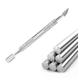 Pousse-cuticules professionnel en acier inoxydable léger, réutilisable, double usage, pour ongles en acrylique - Product Image 2