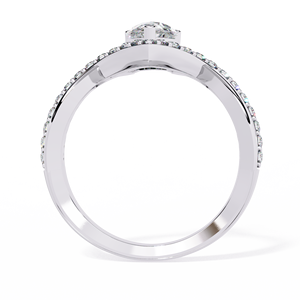 Anillo de compromiso de platino con diamante de corte ovalado, halo y diamantes laterales, estilo clásico, certificado por GIA, joyería para mujer - Product Image 4