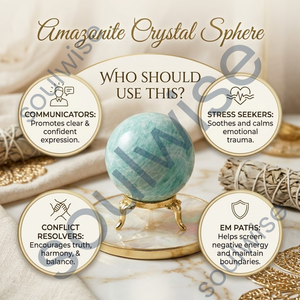 Esfera de Cristal de Amazonita Natural, Bola de Piedra Preciosa Pulida para Decoración del Hogar, Meditación, Feng Shui - Product Image 5