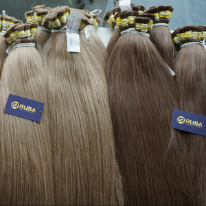 Cheveux humains blonds et bruns en gros, 100 % naturels, qualité supérieure, cheveux vierges vietnamiens, super double drawn, couleur tendance - Product Image 5