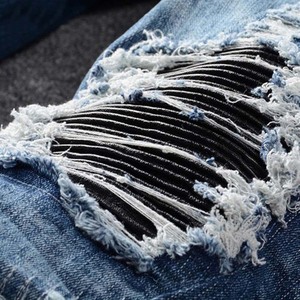 Hot Sale <b>Men's</b> <b>Jeans</b> Top Quality 100% Cotton Vintage High Street Ripped Trend Retro Straight <b>Jeans</b> Slim <b>Men's</b> Distressed Trouser - Product Image 2