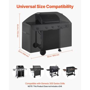 Copertura per griglia a Gas da 63 pollici resistente per Barbecue all'aperto accessori per Barbecue impermeabili per griglie a Gas - Product Image 4