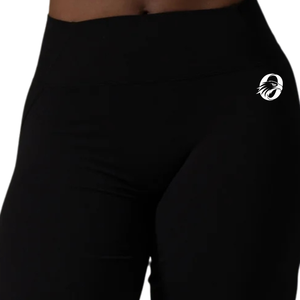 Pantalon de fitness noir pour femme, coupe large, taille haute, extensible, pour le yoga, la course, la gym, et les tenues décontractées ou sportives - Product Image 4