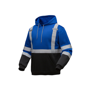 Sudadera con Capucha de Seguridad Reflectante Impermeable de Nailon/Algodón Personalizada para Invierno, Chaqueta de Manga Larga para Hombre - Product Image 2