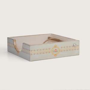 Caja de pañuelos de madera de lujo con diseño Meenakari y barra de presión metálica |   Porta Servilletas Decorativo Étnico para Decoración del Hogar, Bodas y Hoteles - Product Image 3