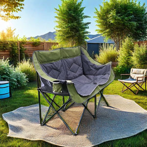Wholesale Foldable Double <b>Garden</b> <b>Chair</b> Stainless Steel Outdoor Camping Furniture <b>Metal</b> <b>Folding</b> Design Made in Vietnam Picnics - Product Image 1