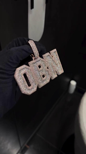 925 <b>Silver</b> Iced Out VVS Moissanite Diamond <b>Pendant</b> Custom Letter Hip Hop Luxury Statement <b>Pendant</b> For Unisex wear - Product Image 3