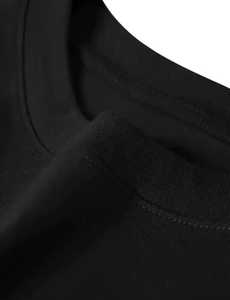 T-shirt à manches courtes pour homme, col rond, noir, coupe classique, imprimé, jersey en coton - Product Image 5
