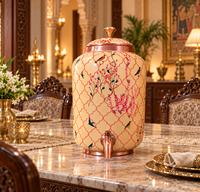 Fabricant indien, distributeur d'eau en cuivre pur à 100 %, design animalier, artisanal, récipient traditionnel pour l'eau potable, pour la maison