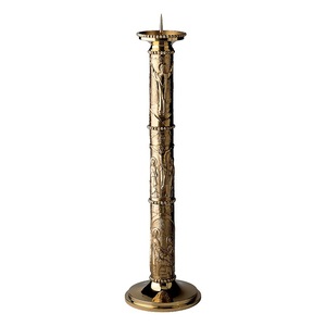 Awesome Metallic Candlestick Gold Finished Vintage Multi-Tiered <b>Crystal</b> Candelabra Premium Church & Wedding Pillar <b>Stand</b> Jar - Product Image 2