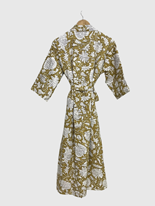 Veste en velours pour femme grande taille à col châle et manches trois-quarts, motif géométrique brodé à la main, manteau long pour l'automne - Product Image 1