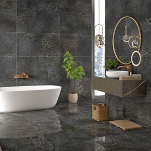 Carreaux de porcelaine modernes à finition mate effet sucre 60x120cm, micro-texturés effet marbre, adhésifs pour sols et murs de villas et hôtels - Product Image 1