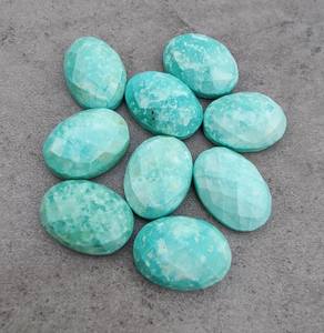 Turquesa Tibetana Natural, Forma Ovalada, Corte Checker, Calibrada, Gema Suelta para Joyería - Product Image 4