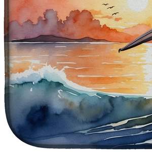 Estera de secado de platos Pelican Fiery Sunset de 14x21 ", escurridor de platos absorbente para encimera, alfombrillas y almohadillas multicolores para mostrador de cocina - Product Image 4