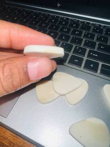 Premium Natural Bone <b>Guitar</b> Picks Handmade Polished <b>Plectrum</b> Acoustic Electric <b>Guitar</b> Natural Crafts - Product Image 1