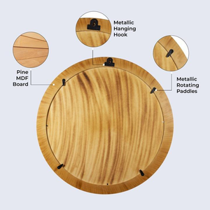 Espejo de Pared con Incrustaciones de Hueso de Estilo Único, Adorno para el Hogar - Product Image 3