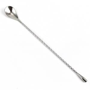 Cuillère à bar en métal pratique, agitateur à cocktail en acier inoxydable, ustensile de mélange de boissons à long manche, accessoire professionnel pour la préparation de boissons - Product Image 2